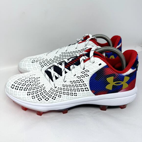 Under Armour Glyde MT TPU Soccer Cleats Sneakers Womens 10 White 3028704-100 - Picture 5 of 8